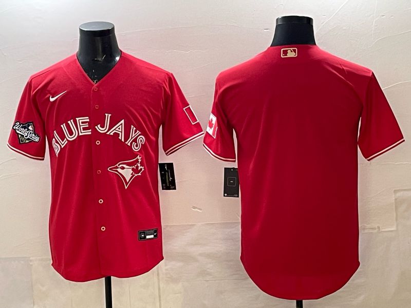 Men 2025 Toronto Blue Jays Blank Red Game Nike MLB Jersey style 02->toronto blue jays->MLB Jersey